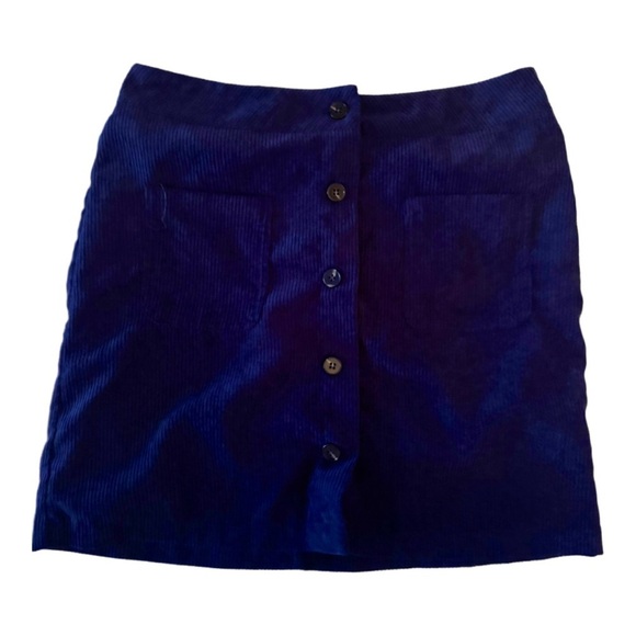 High Waist Dual Pocket Corduroy Skirt - Picture 4 of 6